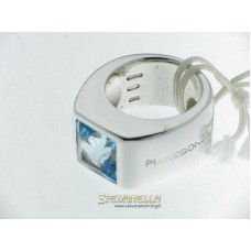 PIANEGONDA anello argento e topazio azzurro carrè referenza AA010534 mis.14 new